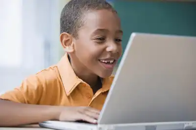 young student on laptop